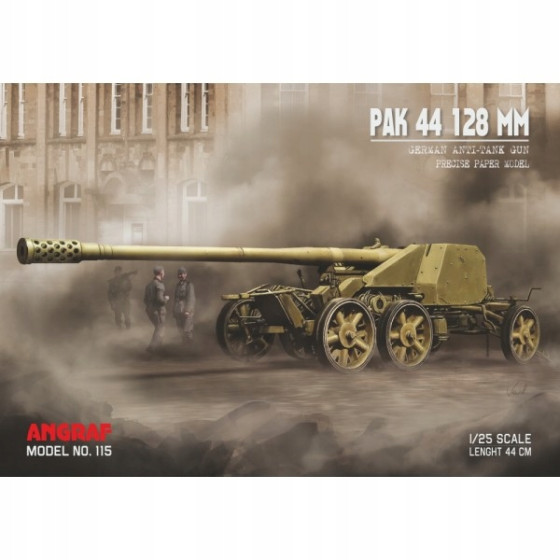 Angraf 7/2020 - PAK 44 128 MM 1:25 - Niemieckie działo - 1733-0548 115 - model kartonowy